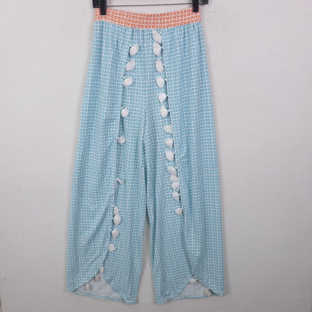 Cabana Life Swim Coverup Pants S Boho Tassel Geometric Beach Resort Summer
